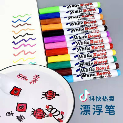 Water Painting Pen | Children's Color Floating Pen | Children's Magic Water Pen | Erasable Whiteboard Pen | Floating Pen image