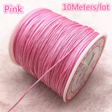 10Meters/lot 0.8/1.0mm Nylon Cord Thread Chinese Knot Macrame Cord Bracelet Braided String DIY Tassels Beading String Thread