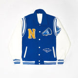 2021 Bomber Baseball Jacket Women Streetwear American Football PU Leather Outwear Women's London Neutrals Blue Varsity Jackets