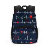 13 Inch Cartoon ECG Nurse Children School Bags Kids Kindergarten Backpack Boys Girls Daypack Book Bag Student Schoolbags Gift