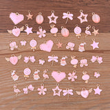 30Pcs Random 20-100 Styles Mix Size 5 Color Alloy Metal KC Gold Drop Oil Charms Pendant For DIY Bracelet Necklace Jewelry Making