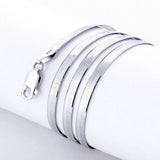 925 Sterling Silver 4MM chain Necklace for Women Luxury Couple Fine Jewelry Blade Chain wedding gift choker Clavicle Necklace