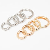 10Pcs Metal Purse Buckles 20/25/28/33mm Spring O Ring Round Carabiner Snap Hook Spring Keyring Clasp DIY Jewelry Bag Accessories