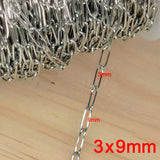 2meter Stainless Steel Necklace Chain for Diy Jewelry Making Rolo Cable Link Bulk Chains Handmade Neckalce Bracelet Accessories