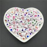 100pcs/lot 4x7mm Acrylic Spacer Beads Letter Beads Oval Alphabet Beads For Jewelry Making DIY Handmade Accessories