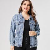 2021 Spring Plus Size Denim jacket woman ladies fashion jean coats and jackets