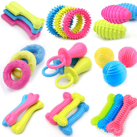 1PCS Pet Toys for Small Dogs Rubber Resistance To Bite Dog Toy Teeth Cleaning Chew Training Toys Pet Supplies Puppy Dogs Cats image