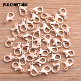 50pcs 8*12mm 7 Color Lobster Clasp Hooks For DIY Necklace Bracelet Chain Fashion Jewelry Making Findings