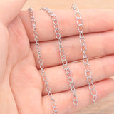 5 Meters/lot 3 Size Stainless Steel Polishing Necklace Tail Chains For DIY Jewelry Findings Making Materials Handmade Supplies