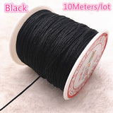 10Meters/lot 0.8/1.0mm Nylon Cord Thread Chinese Knot Macrame Cord Bracelet Braided String DIY Tassels Beading String Thread