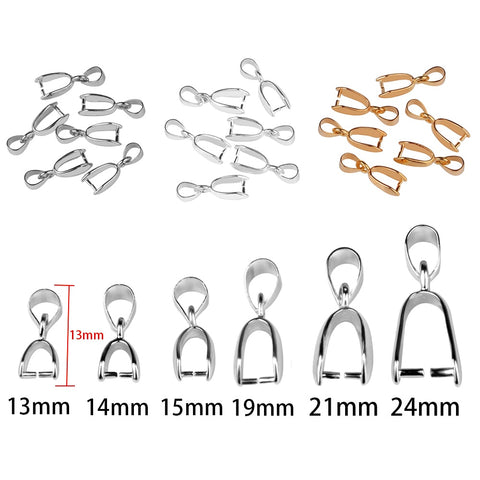 10pcs/Lot Pendant Clip Clasp Melon Seeds Buckle Pendant Connector Copper Charm Bail Beads Jewelry Findings DIY Jewelry Component image