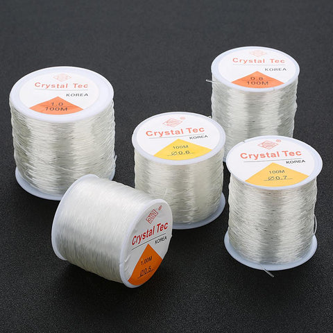 100M Plastic Crystal DIY Beading Stretch Cords Elastic Line Jewelry Making Supply Wire String jeweleri thread String Thread image