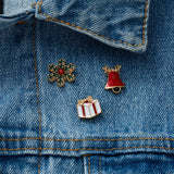 3pcs/set Merry Christmas Brooches Christmas Socks Christmas Tree Elk Enamel Badge Small Brooch Women Fashion Party Jewelry Gifts