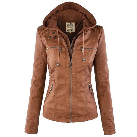 2020 Winter Faux Leather Jacket Women Casual Basic Coats Plus Size 7XL Ladies Basic Jackets Waterproof Windproof Coats Female 50 image