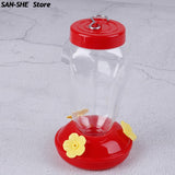 1pcs Plastics Bird Water Feeder Bottle Hanging Hummingbird Feeder Garden Outdoor Plastic Flower Iron Hook