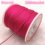 10Meters/lot 0.8/1.0mm Nylon Cord Thread Chinese Knot Macrame Cord Bracelet Braided String DIY Tassels Beading String Thread