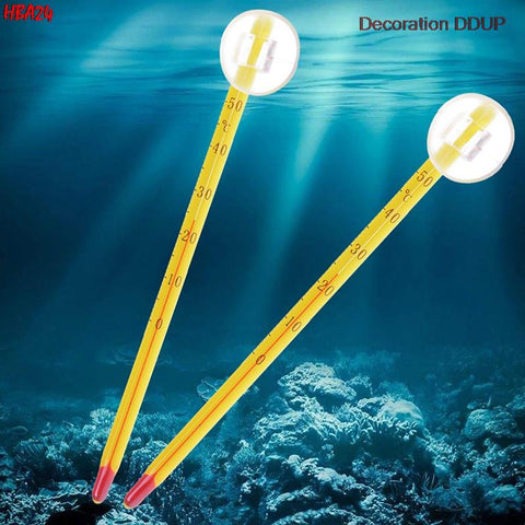 1Pc Aquarium Fish Tank Glass Thermometer Electronic Digital Thermometer Floating Patch Fish Tank Thermometer image