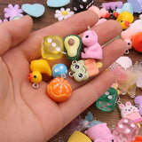 10Pcs 16 Styles Mix Fruit Animals Flowers Sieve Resin Earring Charms Diy Findings Keychain Bracelets Pendant For Jewelry Making