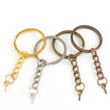 10-20pcs/lot Screw Eye Pin Key Chain Key Ring keychain Bronze Rhodium Gold Keyrings Split Rings With Screw Pin Jewelry Making