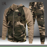 2 Pieces Sets Tracksuit Men Hooded Sweatshirt+pants Pullover Hoodie Sportwear Suit Male Camouflage Joggers Winter Sets Clothes