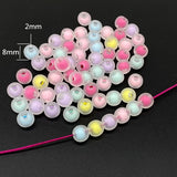 20 pcs Matte effect Heart Acrylic Beads Star Shape Beads Charms Bracelet Necklace Beads For Jewelry Making DIY Accessories