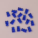 10pcs 22X11mm Candy Color Gummy Mini Bear Charms for Making Cute Earrings Pendants Necklaces DIY Creative Jewelry Finding