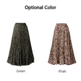 2020 Hot Sale Fashion Women Chiffon Loose Leopard Printed Layered Pleated Skirt Soft Comfortable Street Ladies Casual Dress