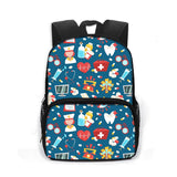 13 Inch Cartoon ECG Nurse Children School Bags Kids Kindergarten Backpack Boys Girls Daypack Book Bag Student Schoolbags Gift