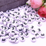 100pcs/lot 7x4mm 26 Letter Beads Round Shape Beads Alphabet Letter Charms for Make Jewelry Accessories