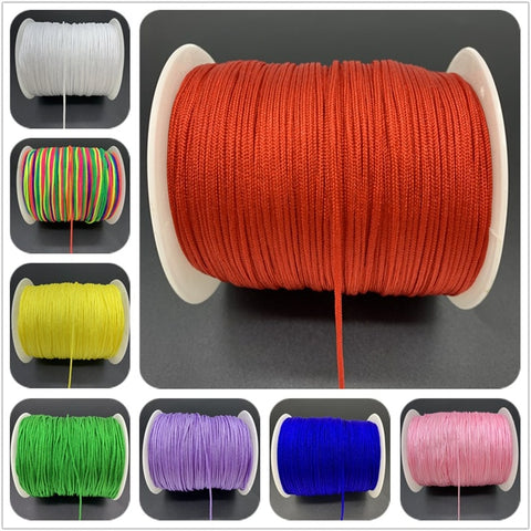 0.5/0.8/1.0/1.5mm Nylon Cord Thread Chinese Knot Macrame Cord Bracelet Braided String DIY Tassels Beading For Shamballa Rope image