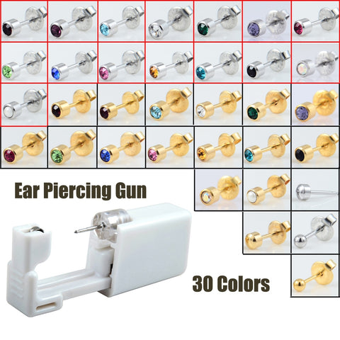 1PC Disposable Sterile Ear Piercing Unit Cartilage Tragus Helix Piercing Gun NO PAIN Piercer Tool Machine Kit Stud DIY Jewelry image