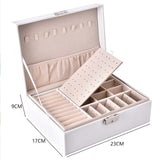 2020 New Double-Layer Velvet Jewelry Box European Jewelry Storage Box Large Space Jewelry Holder Gift Box