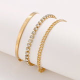 4Pcs Punk Heavy Metal Big Thick Chain Bracelet Set Women Retro Geometric Metal Twist Chain Bangles Bracelet Fashion Jewelry Alloy