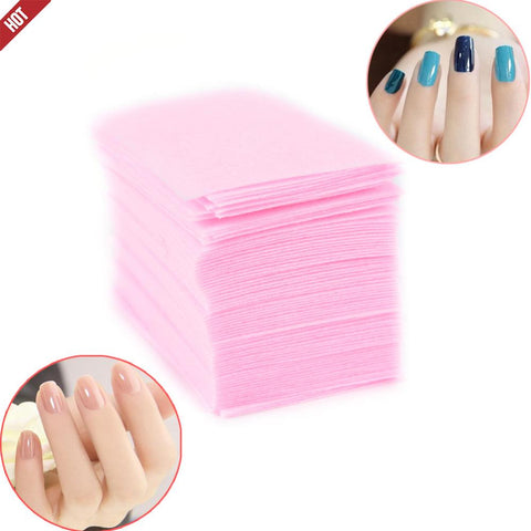 100pcs Lint-Free Wipes Napkins Manicure Remove Nails Varnish Cotton Pads Nail Art Tools Lint free Nail Gel Polish Removal Wraps image