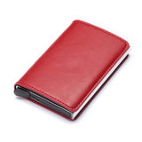 2021 Credit Card Holder Wallet Men Women RFID  Aluminium Bank Cardholder Case Vintage Leather Wallet with Money Clips