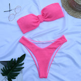 2021 Women Swimsuit Female Micro Bikini Sexy Swimwear Women Bandeau Bikini Set Swimming Suit Bathing Suits Beachwear Biquini Set