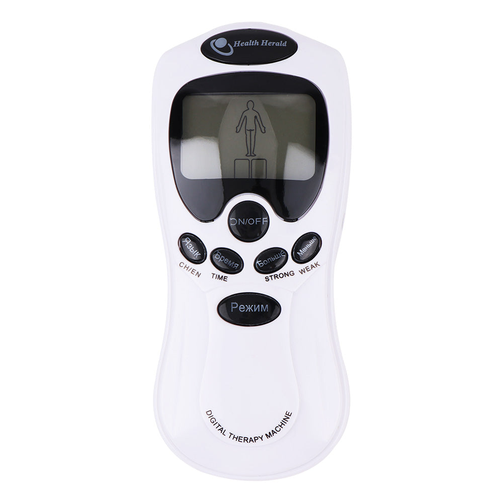 8-Mode Electric Tens Muscle Stimulator Ems Acupuncture Face Body Massager Digital Therapy Herald Massage Tool Electrostimulator