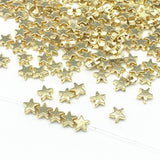 100Pcs/lot about 6mm Star Love Heart Gold Silver Color Loose Spacer CCB Acrylic Beads DIY Jewelry Making Findings Charm Beads