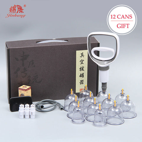 24 Cans Vacuum Cupping Massage Set  Chinese Medicine Physiotherapy Healthy Care Anti-Cellulite Suction Cups For Body Massager image