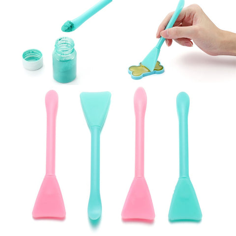 2/5Pcs Multifunction Stirring Brush Soft Silicone Brush Powder Spoon Epoxy Resin Tools for DIY Resin Mold Easy To Clean Glue image