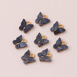 10pcs 13x13mm 9 Color Resin Animal Butterfly Charms for Jewelry Making Pendants Necklaces Cute Earrings DIY Handmade Accessories