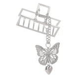 1PC Retro Metal Hair grip Goth Butterfly Hair Clip Love Pendant Claws Barrettes Hair Jaw Grip Jewelry Styling Tools