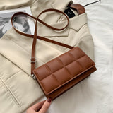 2021 Solid Color Fashion Shoulder Handbags Female Travel Cross Body Bag Weave Small PU Leather Crossbody Bags For Women