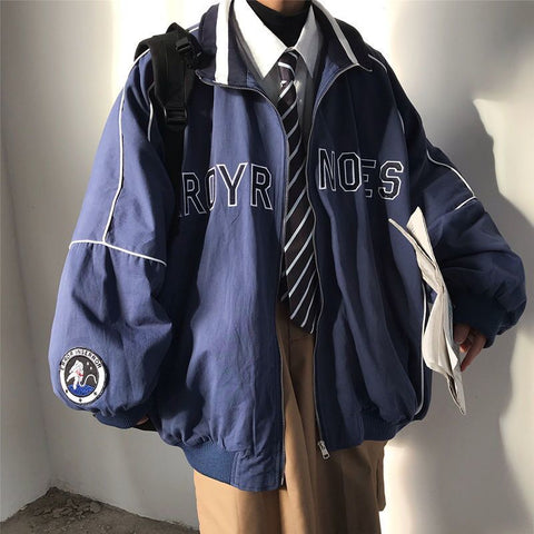 2021 spring letter jacket new all-match preppy style baseball hoodie women men's  loose thin casual lovers cool wear sweatshirt image