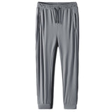 2021 Men&#39;s Casual Breathable Pencil Pants Flat Male 9 Point Joggers Fitness Black Grey L-9XL Plus Size Quick Dry Sweatpants