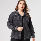 2021 Spring Plus Size Denim jacket woman ladies fashion jean coats and jackets