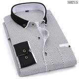 2021 Men Fashion Casual Long Sleeved Printed Shirt Slim Fit Male Social Business Dress Shirts Brand For Men Soft Comfortable