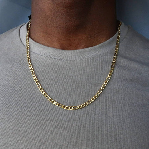 2020 Fashion New Figaro Chain Necklace Men Stainless Steel Gold Color Long Necklace For Men Jewelry Gift Collar Hombres image