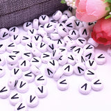 100pcs/lot 7x4mm 26 Letter Beads Round Shape Beads Alphabet Letter Charms for Make Jewelry Accessories