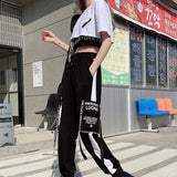 3 Pieces Set Summer Women Cargo Pants Suit Set Streetwear Outfit Harajuku Short Sleeve 2021 Trousers & Crop Tops Tee Shirt #TZ05